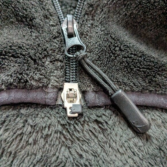 Danskin Now Women's Fleece Jacket, XL 16/18, Black Soot, Zip Front, Long Sleeve - Picture 13 of 16